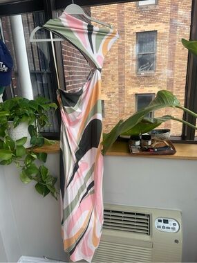 Aqua Bendita X Revolve Gwen Vitreo Midi Dress in Multi
